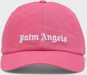 Palm Angels Mens Palm Angels Embroidered Gothic Intarsia Logo Strap-Back Cap Pink/White - Size: OS
