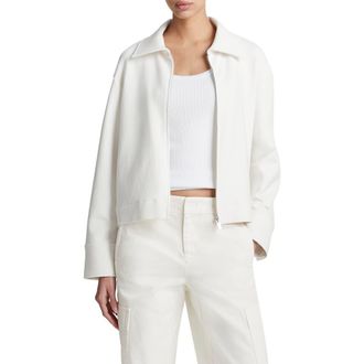 Vince Cotton Blend Jacket in Off White at Nordstrom Rack, Size Xx-Small