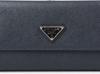 Prada Navy Leather Coin Purse/Coin Case (Pre-Owned)