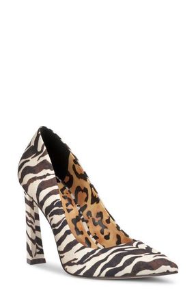 Jessica Simpson Omissia Pointed Toe Pump in Natural/Black at Nordstrom, Size 10