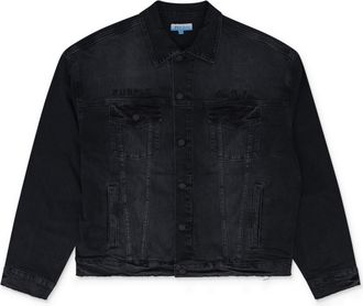 Purple x Blue Sky Black Trucker Jacket