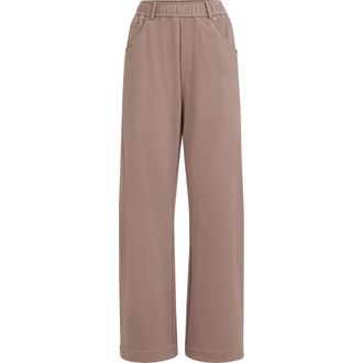 Brunello Cucinelli Smooth French terry trousers in Brown at Nordstrom, Size Xx-Small Eu