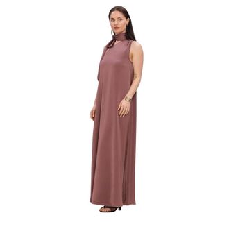 Notre-V Nv-Hildie Midi Jurk - Dames - Jurken - Roze - Maat: L Satijn