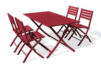 DCB Garden Citygarden - Marius - Conjunto De Comedor De Jard&iacute;n 4 Plazas De Aluminio - City Garden