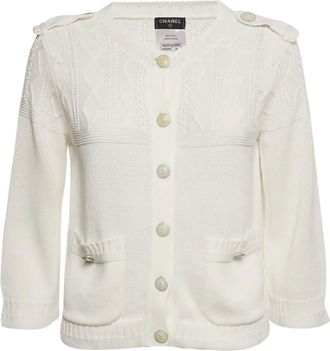 Chanel Cardigan con decorazione - Bianco