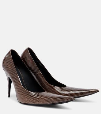 Acne Studios Bonnie embossed leather pumps