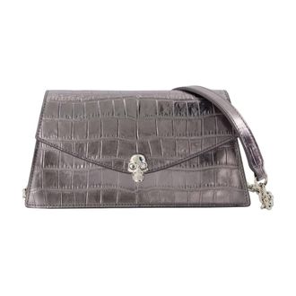 Alexander McQueen Clutch Mini Calavera - Bags - Mujer - Gris - ONE SIZE