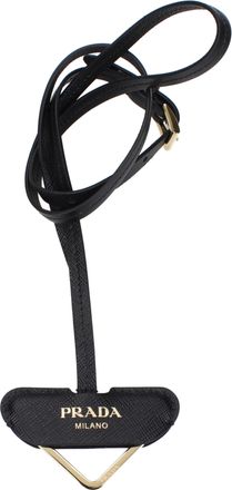 Prada Herrens Leder-Schl&uuml;sselanh&auml;nger Schwarz