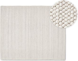 Castlery Beige High Pile Area Rug | Inez by Castlery
