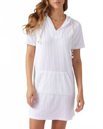 Sol Angeles Riviera Terry Poncho Dress In White