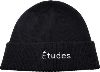 &Eacute;tudes Studio Black Wool-Blend Logo Beanie