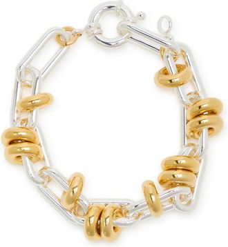 Timeless Pearly Two-tone Sterling Silver Bracelet - Gold - One Size