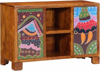 Berkfield Home Sideboard Multicolour 90x35x60 Solid Wood Acacia
