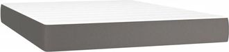 vidaXL Vidaxl - Colch&oacute;n De Muelles Ensacados Cuero Sint&eacute;tico Gris 140x200x20 Cm