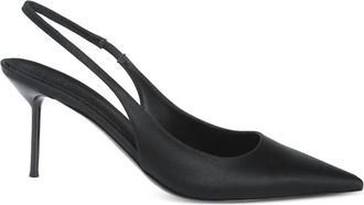PARIS TEXAS Womens Lidia Slingback Heel In Black Satin