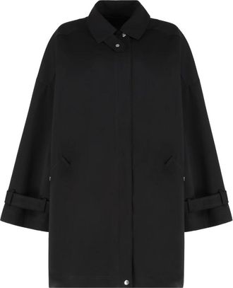 Toteme Oversized Trenchcoat - Dames - Trenchcoats - Zwart - XS - Katoen - Jassen