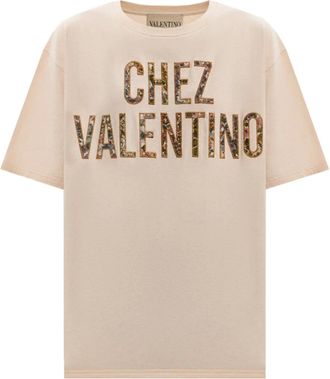 Valentino T-Shirts, female, Beige, Size: XS Betulla T-shirt