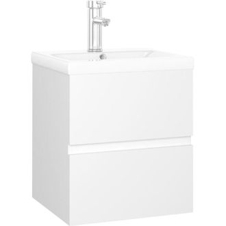 vidaXL Mueble Con Lavabo Madera De Ingenier&iacute;a Gris Vidaxl