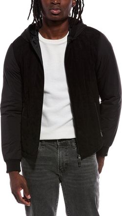 Canali Leather-Trim Jacket