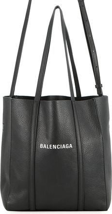 Balenciaga Black Leather Handbag Shoulder Bag Tote Bag (Pre-Owned)