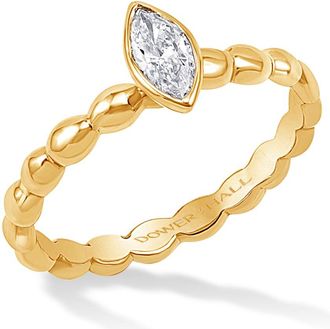 Dower & Hall 14k Bubbles Narrative Ring with Marquise Diamond 0.25ct