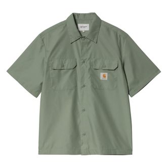 Carhartt Work in Progress Short Sleeve Shirts, male, Green, XL, S S Craft Shirt