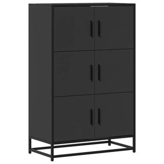 Berkfield Home Highboard Black 68x35x106.5 cm Engineered Wood & Metal