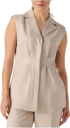 Bruuns Bazaar Urwa Gilet - Dames - Jassen - Beige - Maat: XS Viscose