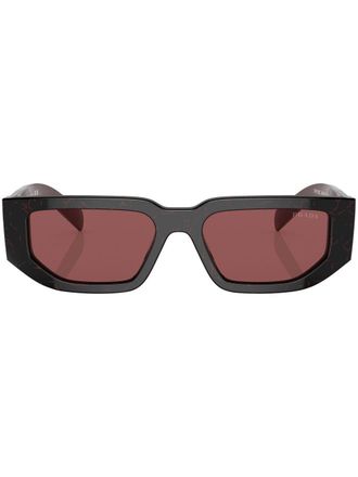 Prada Occhiali da sole con placca logo - Nero