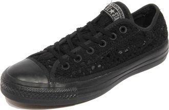 Converse Geperforeerde gehaakte schoen- stijl 549312C - Dames - Sneakers - Zwart - 38 EU - Schoenen