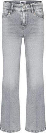 Cambio Paris Flared Full-Length Jeans - Dames - Bootcut Jeans - Grijs - XL - Katoen - Jeans