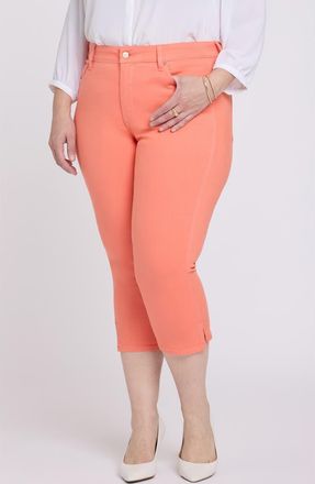 NYDJ Chloe Capri Side Slit Jeans in Peachiness at Nordstrom, Size 20W