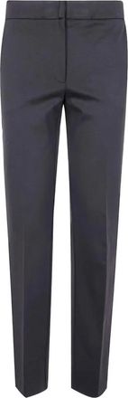 Twinset Zwarte Sigarettenbroek met Rits - Dames - Slim Fit Broeken - Zwart - M - Broeken