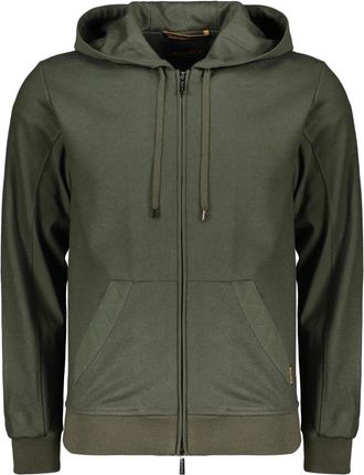 Moorer Zip-through Hooded Jacket - Heren - Vesten met rits - Groen - M - Wol - Hoodies & sweatvesten