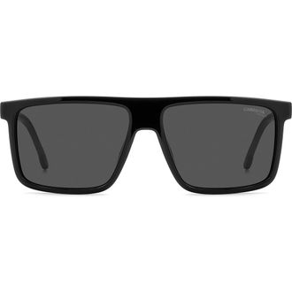 Carrera 58mm C Sport Square Sunglasses in Black/Grey at Nordstrom