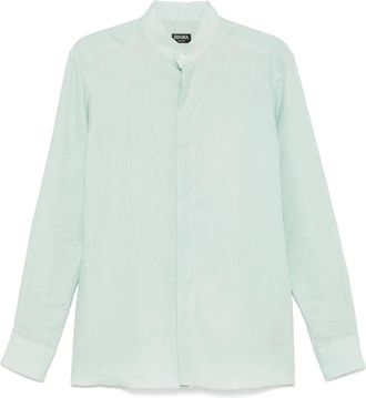 Ermenegildo Zegna Camicia in lino - Blu
