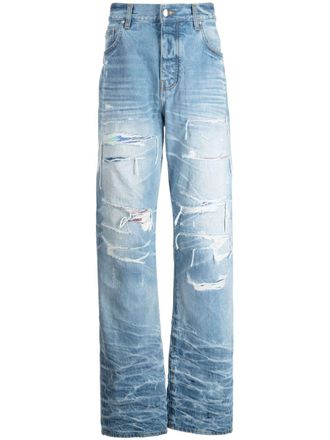 Amiri distressed lose-fit jeans - men - Cotton - 30 - Blue