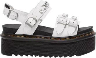 Dr. Martens Schoenen, Dames, Wit, 39 EU, Leer, Voss II Chain Patent Platform Sandalen