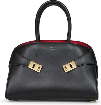 Ferragamo Dames, Tassen, Zwart, Maat: ONE Size Leer