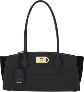 Ferragamo Black Studio Soft Medium Shoulder Bag