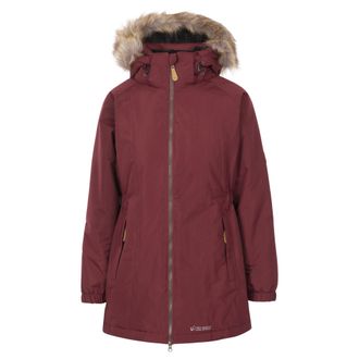 Trespass Womens/Ladies Celebrity Insulated Longer Length Parka Jacket (Dark Cherry) - Red - Size X-Small