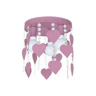 OEM L&aacute;mpara De Techo Coraz&oacute;n Violeta 3xe27