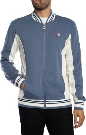 Fila Mens Settanta Baseball Track Jacket, Indigo/Gardenia/Navy, M