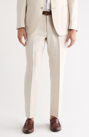 Nordstrom Rack Trim Fit Linen Suit Separates Dress Pants in Grey Moonbeam at Nordstrom Rack, Size 40 X 32