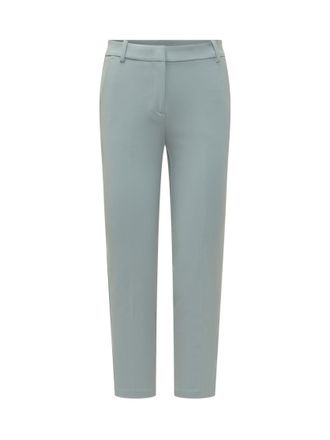 Pinko Light Blue Straight Flat Front Pants