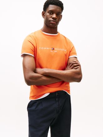 Tommy Hilfiger T-Shirt TOMMY LOGO TEE aus reiner Baumwolle