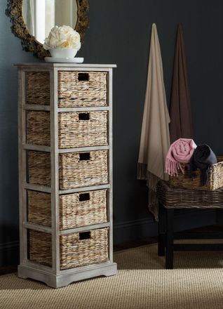 Safavieh Vedette 5 Wicker Basket Storage Tower