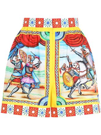 Dolce & Gabbana Shorts con stampa Carretto - Bianco