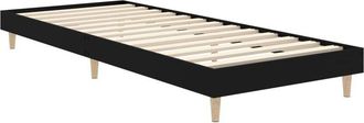 vidaXL Estructura de cama madera de ingeniería negra 75x190 cm Vidaxl