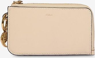 Chlo&eacute; Rechteckiges Portemonnaie aus gl&auml;nzendem Leder Alphabet